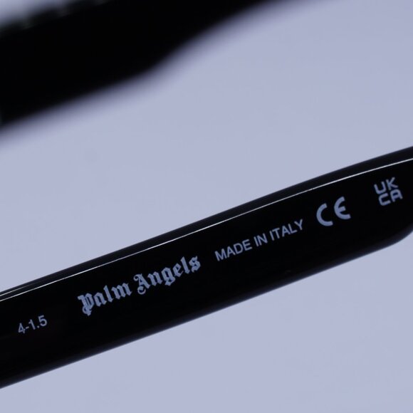 Palm Angels PERI109 NAPA 4007 Sunglasses Black/Blue Square Frame, Grey Lenses - Picture 6 of 9